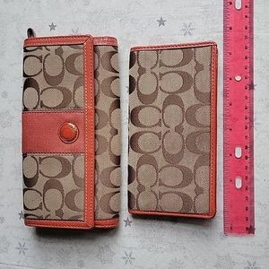 Coach Wallet Signature Canvas with Checkbook